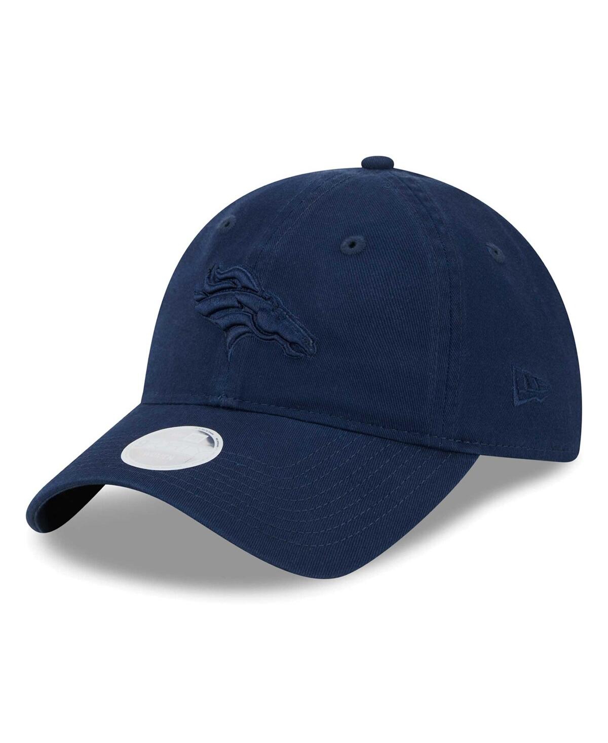 Shop New Era Women's  Navy Denver Broncos Color Pack 9twenty Adjustable Hat