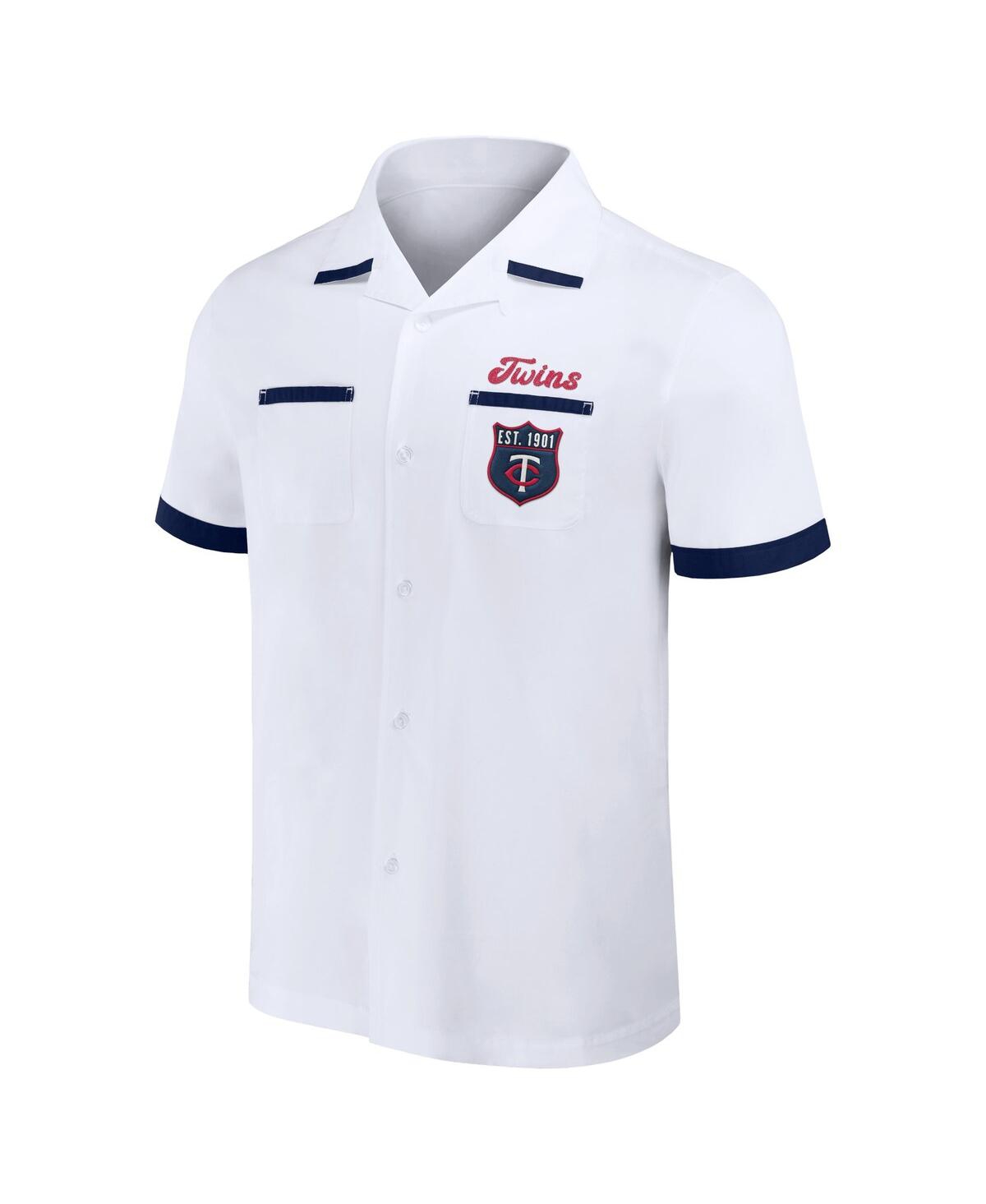 Fanatics Men's Darius Rucker Collection By  White Minnesota Twins Bowling Button-up Shirt In White