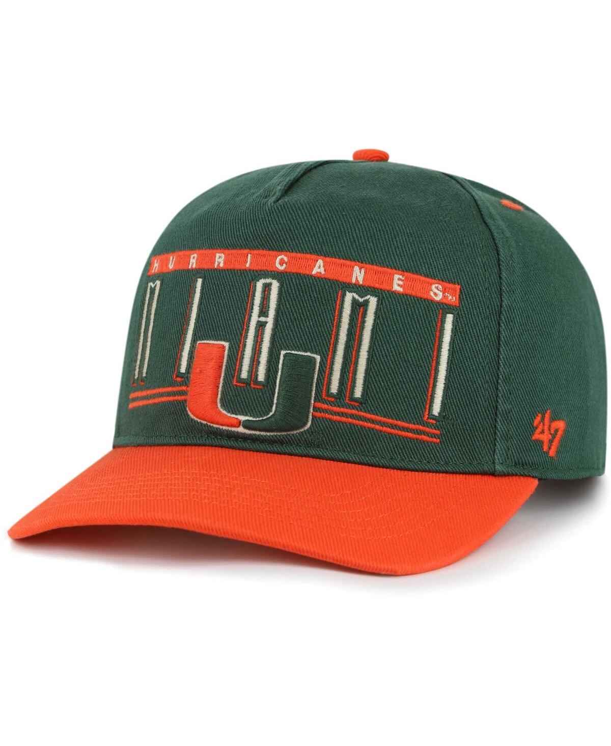 47 Brand Men's ' Green Miami Hurricanes Double Header Hitch Adjustable Hat