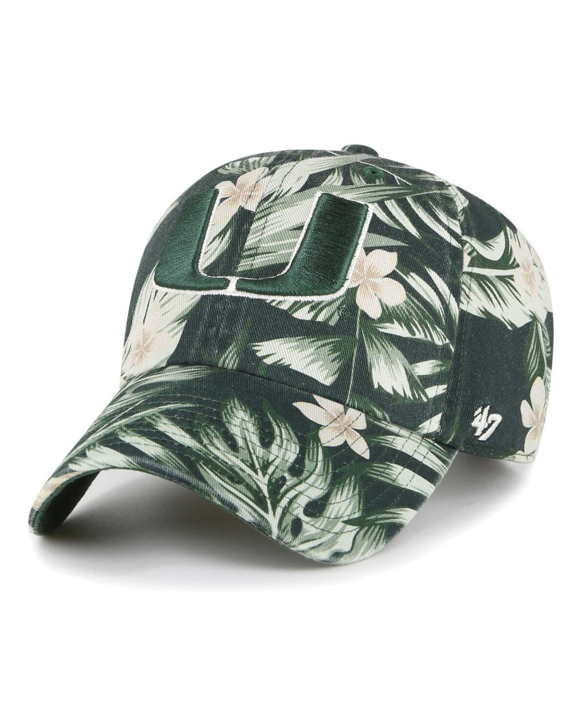 47 Brand Men's ' Green Miami Hurricanes Tropicalia Clean Up Adjustable Hat