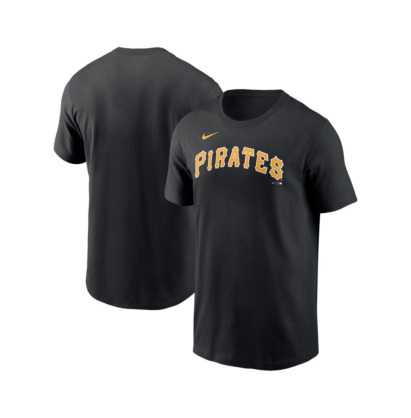Мужская футболка Nike Black Pittsburgh Pirates Fuse Wordmark — фото 1