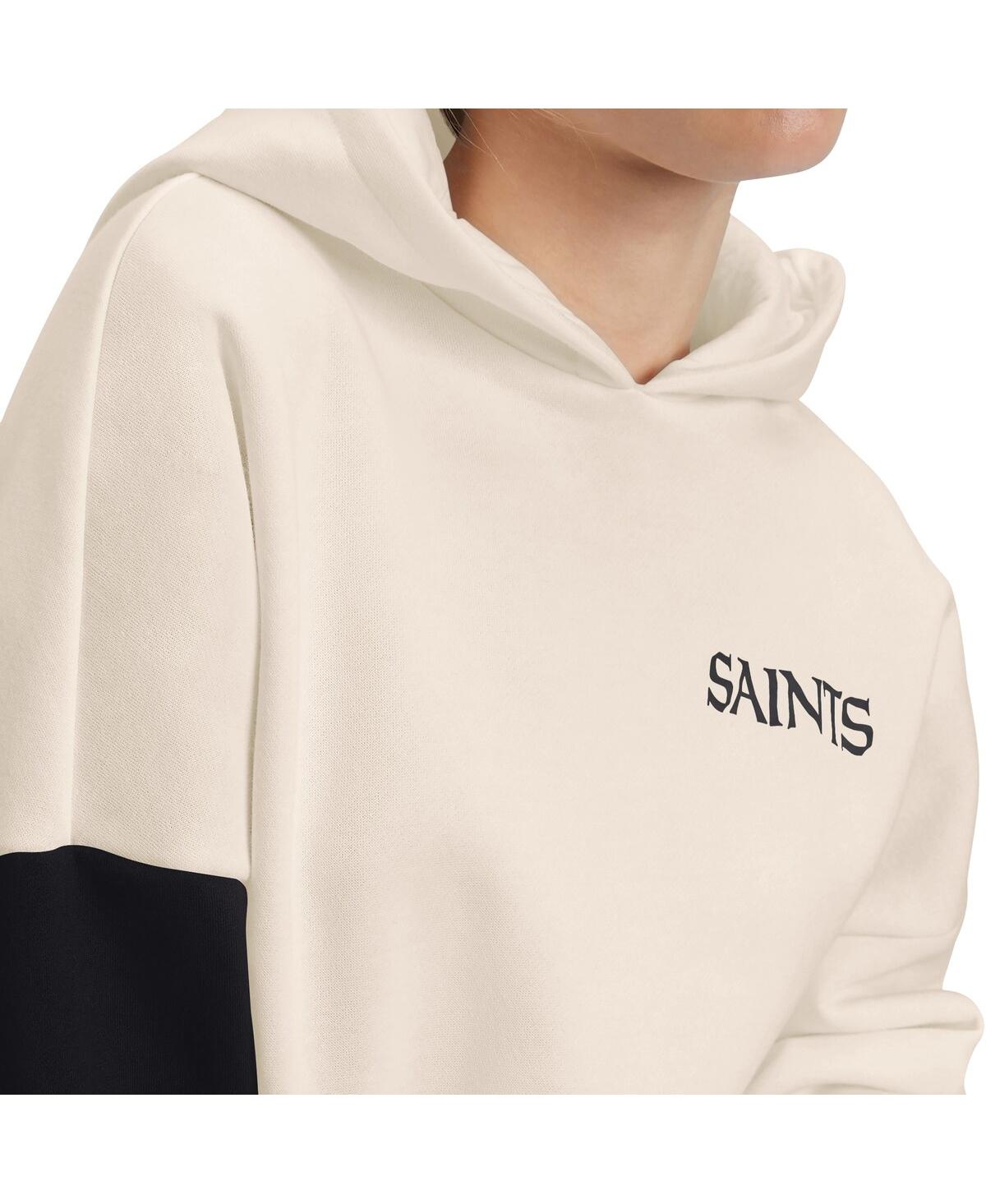 Shop Tommy Hilfiger Women's  Cream, Black New Orleans Saints Harriet Pullover Hoodie In Cream,black