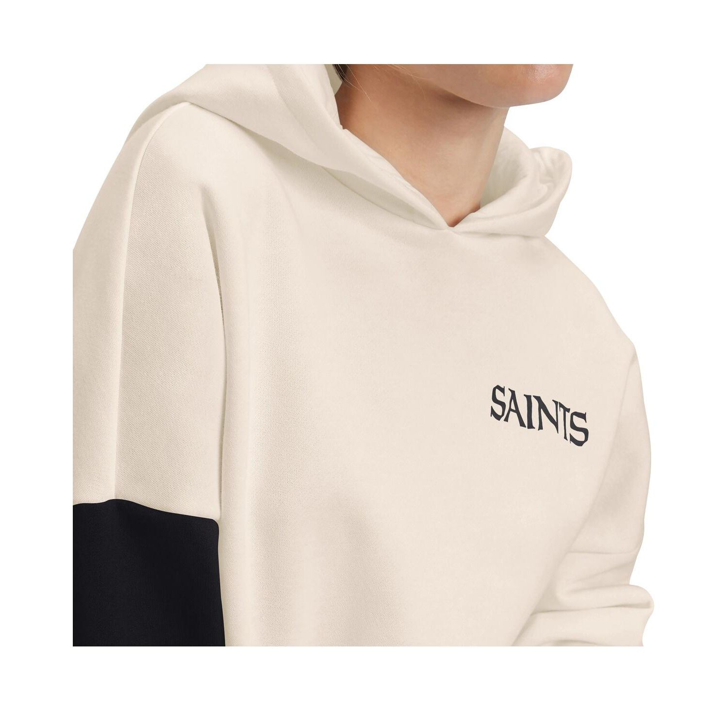 Women's Cream, Black New Orleans Saints Harriet Pullover Hoodie