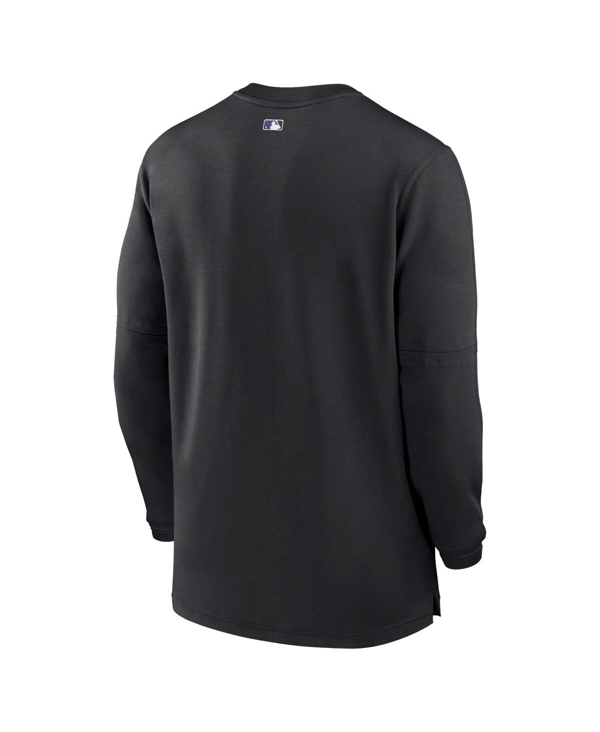 Men's NikeColorado Rockies Authentic Collection Game Time Performance Quarter-Zip Top - Black
