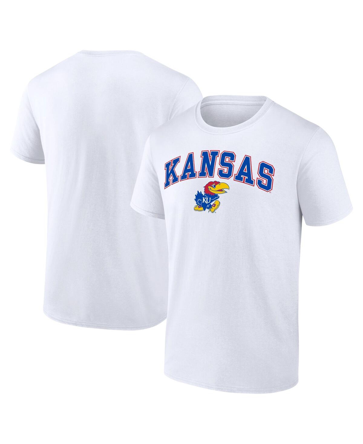 Fanatics Men's  White Kansas Jayhawks Campus T-shirt