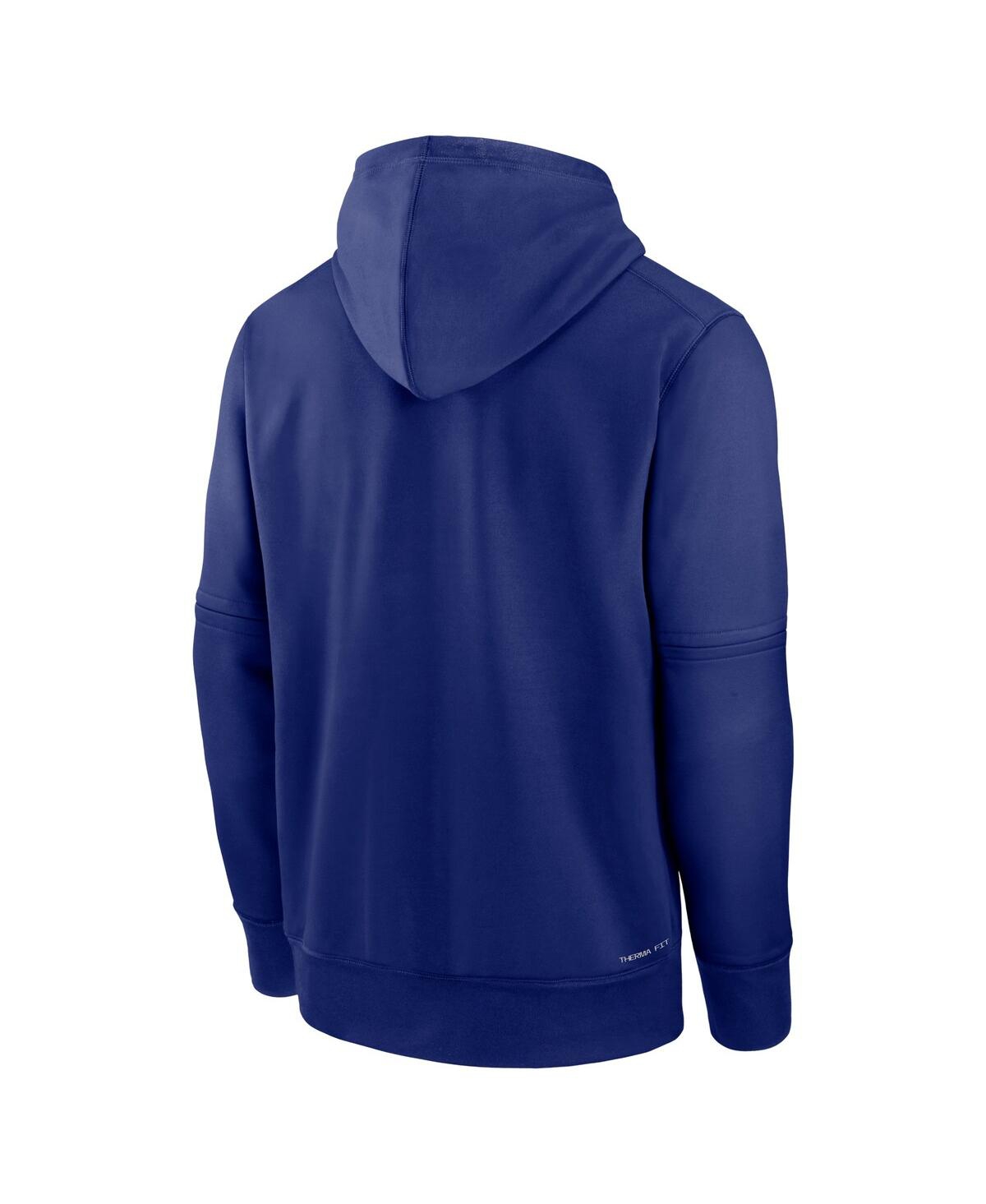 Shop Nike Men's  Royal Texas Rangers Authentic Collection Practice Performance Pullover Hoodie