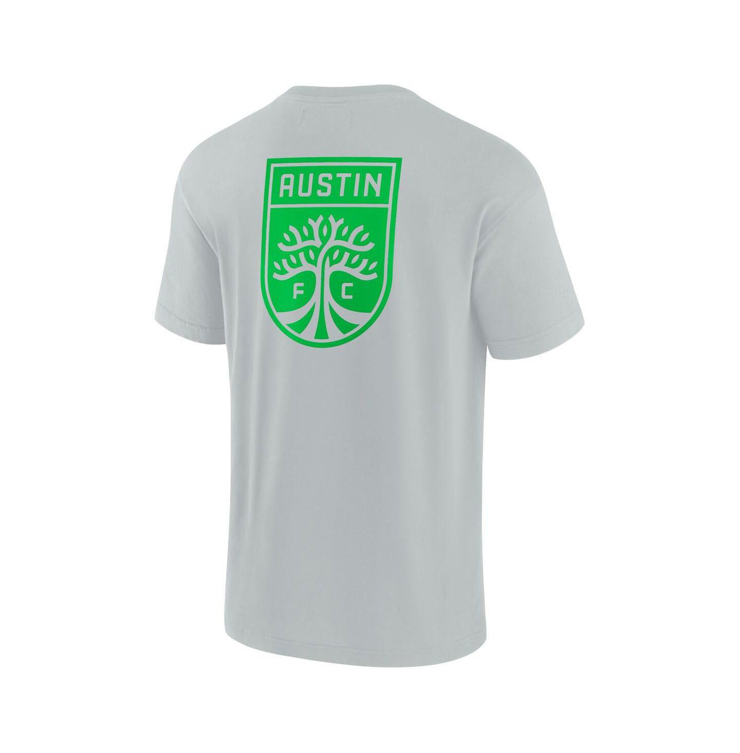 Мужская футболка Fanatics Signature Gray Austin FC Oversized Logo — фото 3
