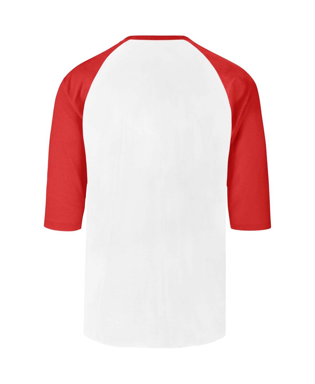 Men's '47 BrandDistressed Miami Marlins City Connect Crescent Franklin Raglan Three-Quarter Sleeve T-shirt - Cream