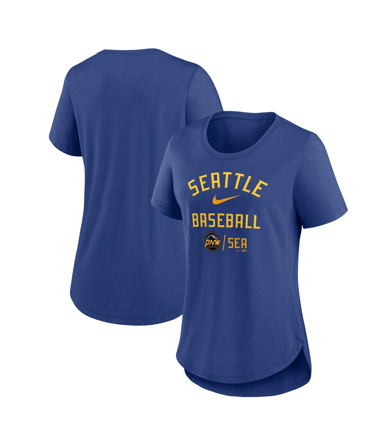 Shop Nike Women's  Royal Seattle Mariners City Connect Tri-blend T-shirt