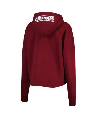Women's Burgundy Washington Commanders Foil Sleeve Pullover Hoodie