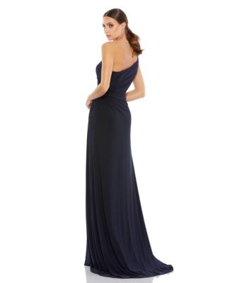 Women's Ieena Ruched One Shoulder Faux Wrap Gown