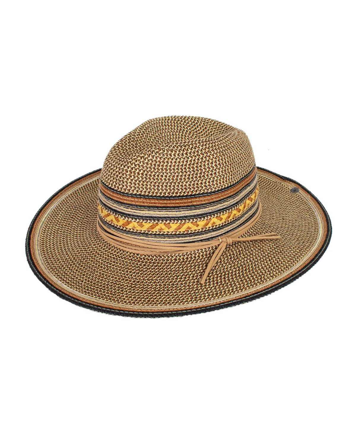 Cole Woven Straw Cord Hat - Brown