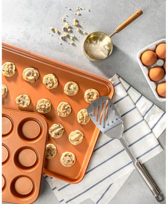 Hammered Copper 20-Piece Nonstick Cookware and Bakeware Set