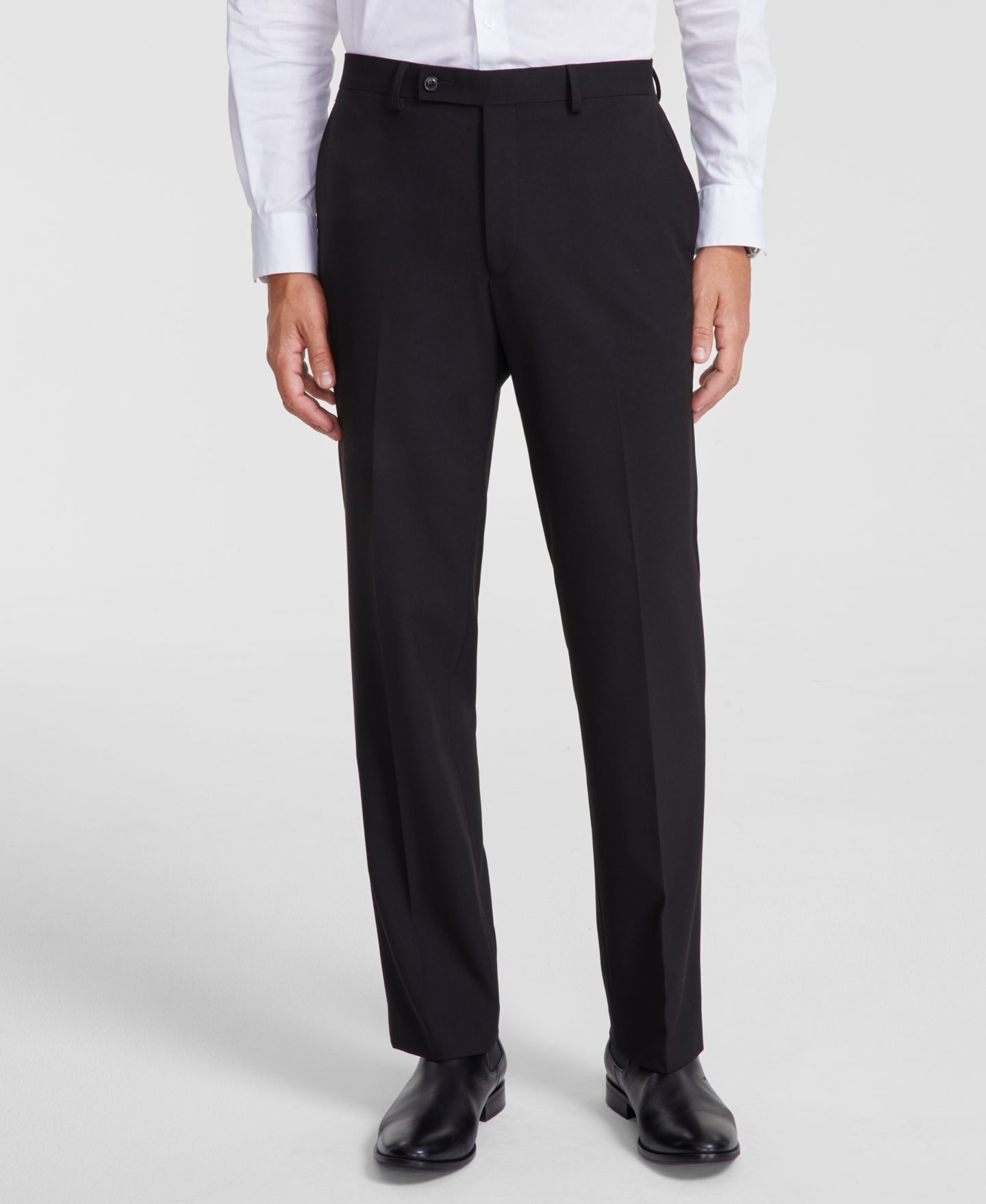 Мужские комплекты Perry Ellis Portfolio Modern-Fit Solid 2-Piece Suit, цвет: Чёрный — фото 7
