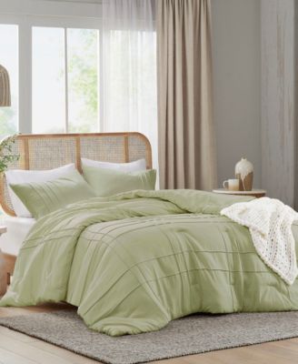 Porter Washed Pleated 3-Pc. Duvet Cover Set, Queen