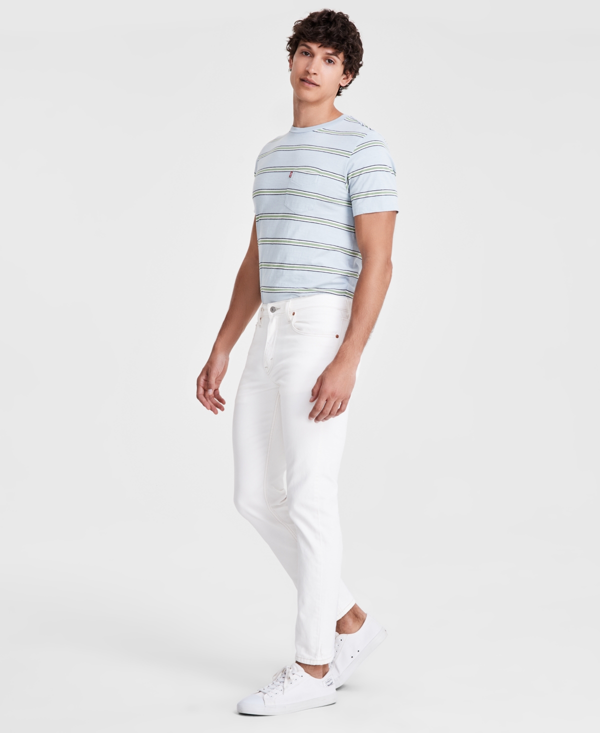 Shop Levi's Men's Slim-fit Tapered White Jeans In Sodium Whi