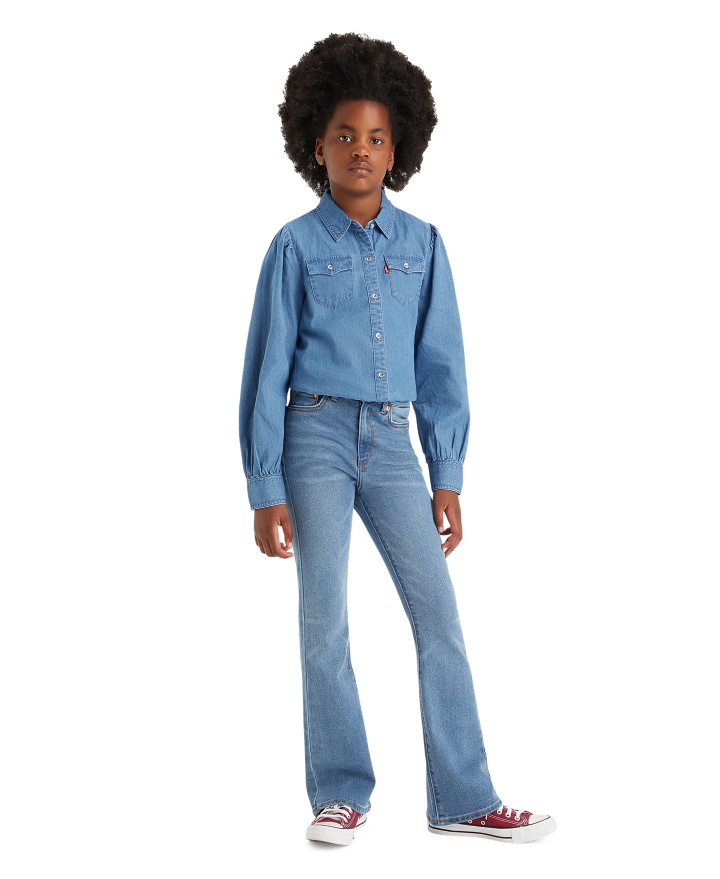 Джинсы Levi's 726 High-Rise Flare Jeans для девочек, цвет: Clean Getaway — фото 1