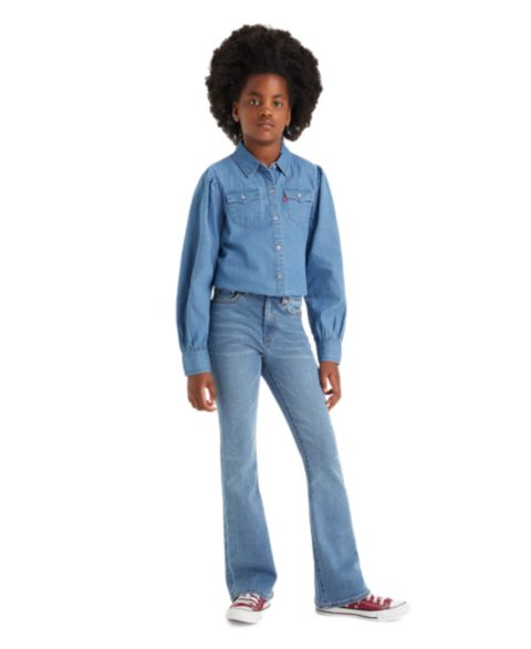 Джинсы Levi's 726 High-Rise Flare Jeans для девочек, цвет: Clean Getaway