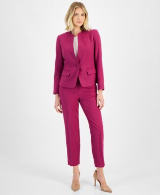 Le Suit - Petite Single-Button Blazer and Slim-Fit Pantsuit