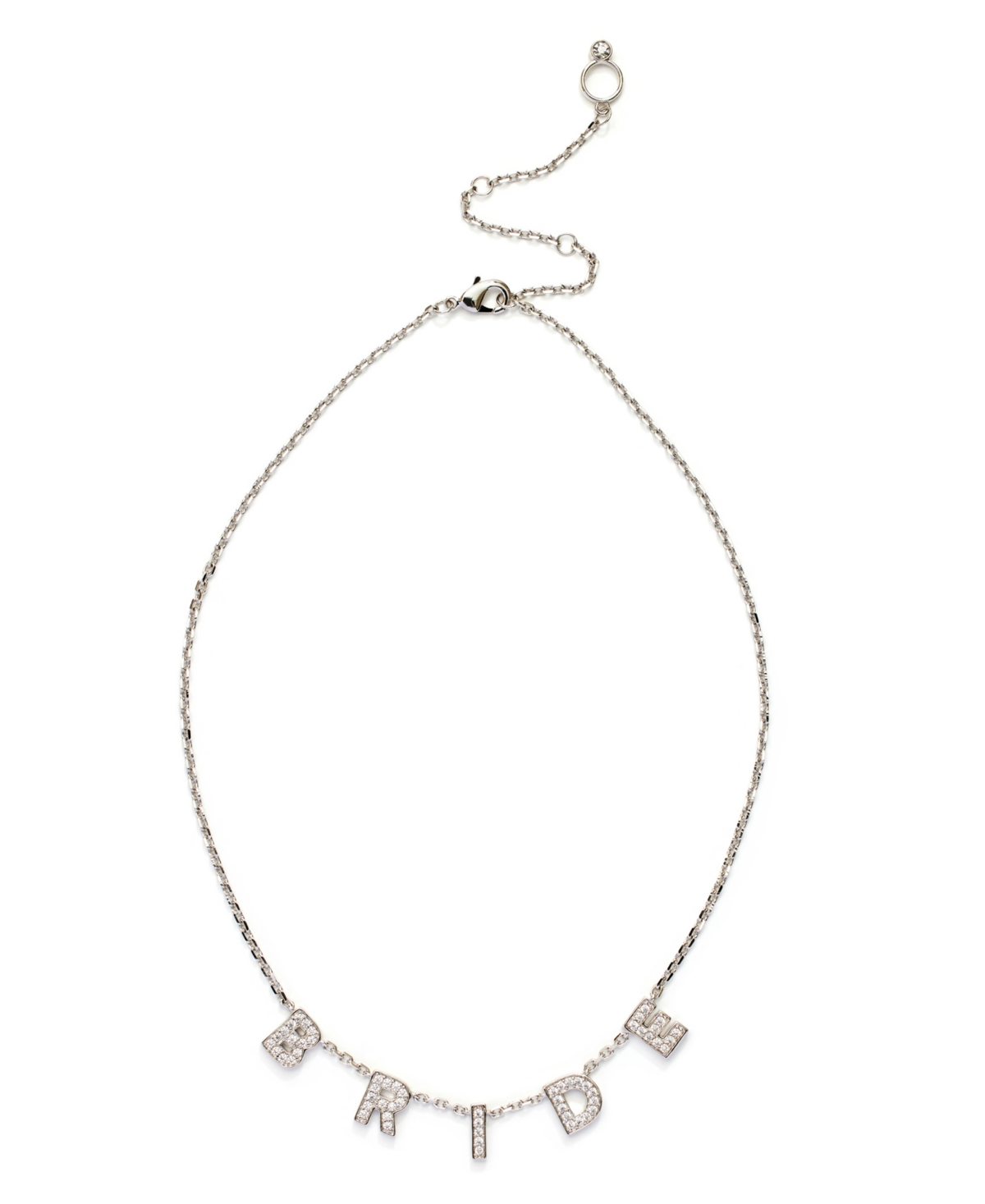 Kleinfeld Faux Stone Pave Bride Bib Necklace In Crystal,rhodium