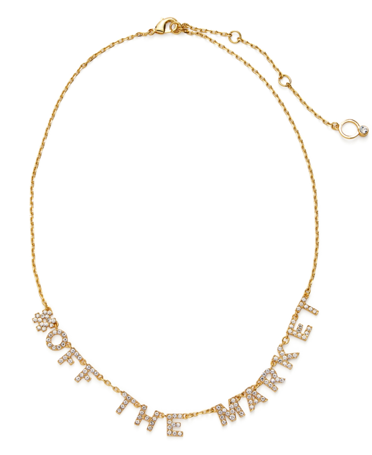 Faux Stone Pave Off The Market Bib Necklace - Crystal, Rhodium