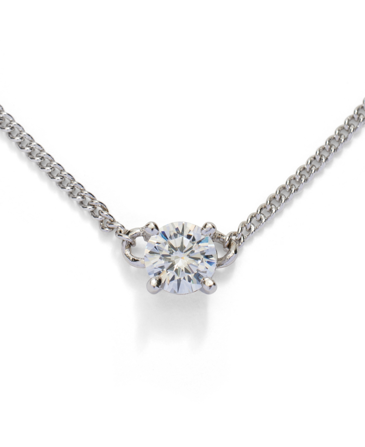 Shop Kleinfeld Cubic Zirconia Round Cut Delicate Necklace In Crystal,gold