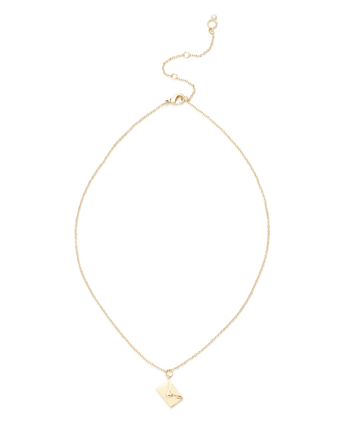Gold-Tone Love Letter Pendant Necklace - Gold