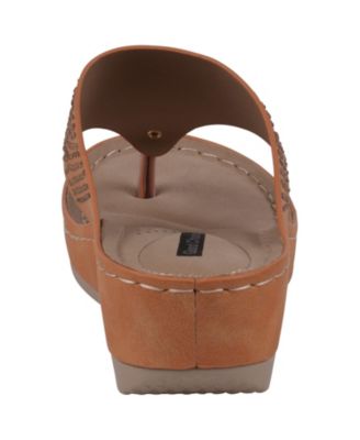 Women's Wagner Embellished Thong Wedge Sandals