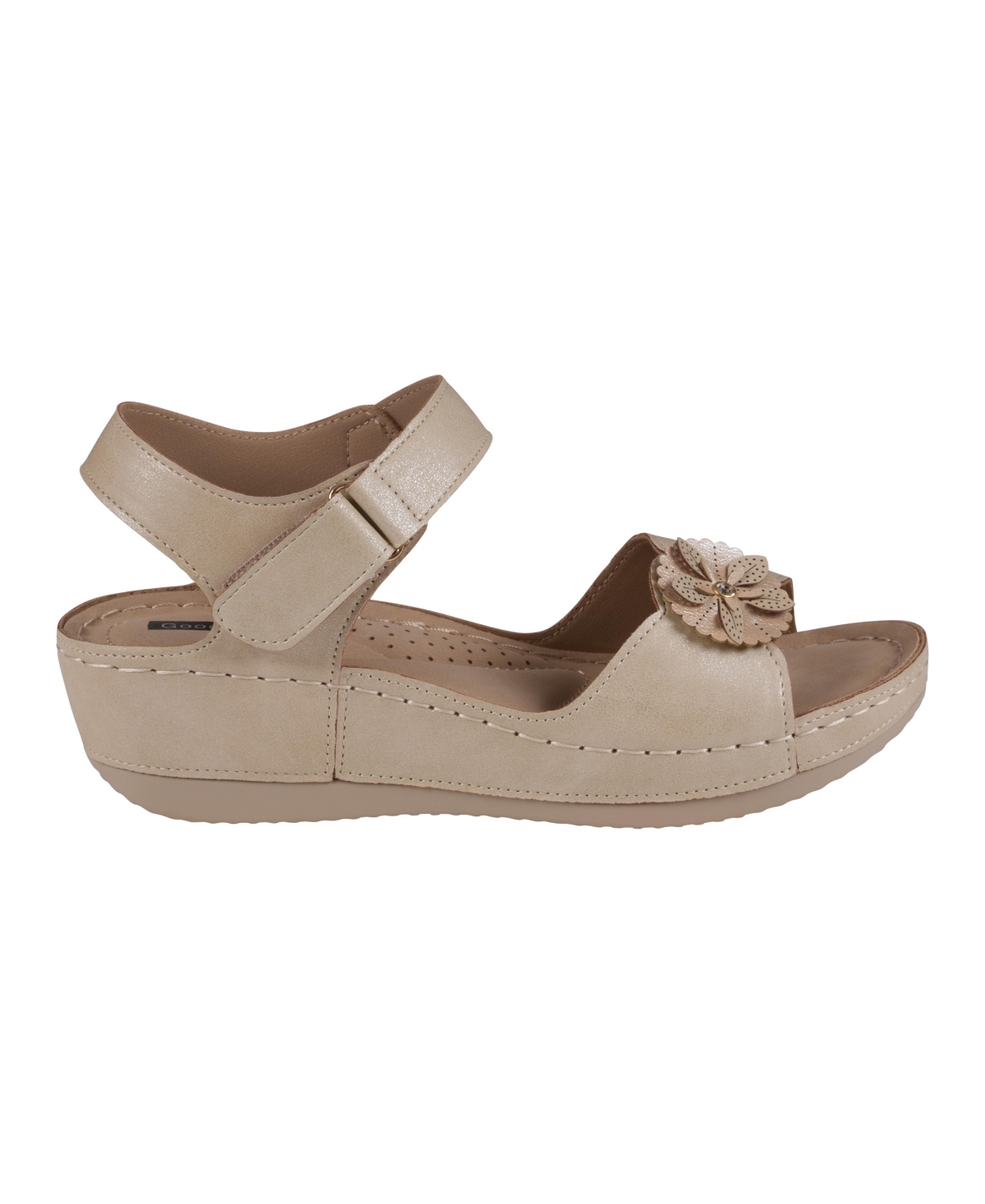 Gc Shoes Women's Maxwell Flower Detail Wedge Sandals