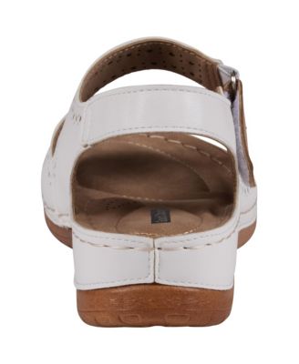 Women's Foster Perforated Double Band Flat Sandals