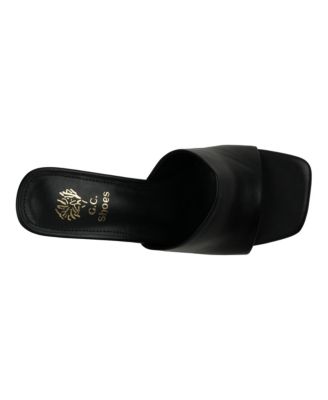 Women's Soho Square Toe Block Heel Dress Sandals