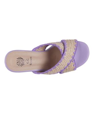 Women's Elsa Woven Cork Heel Platform Sandals