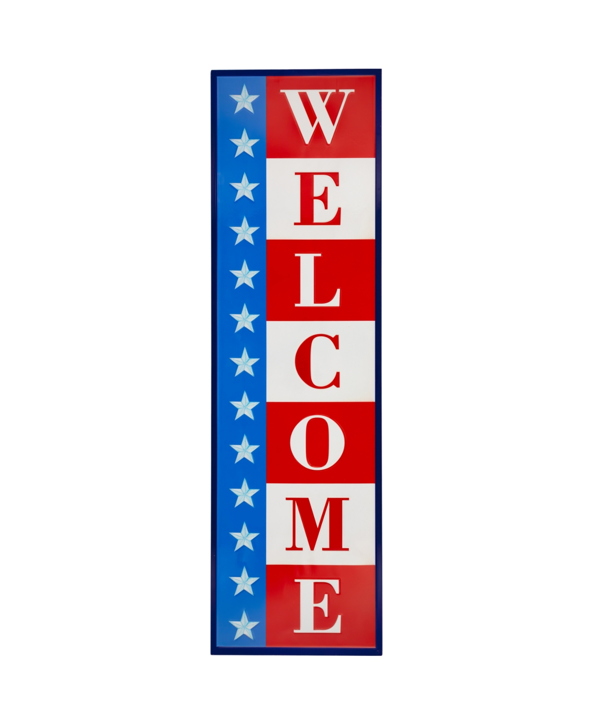 Northlight Americana Welcome Metal Wall Sign, 40" In Red