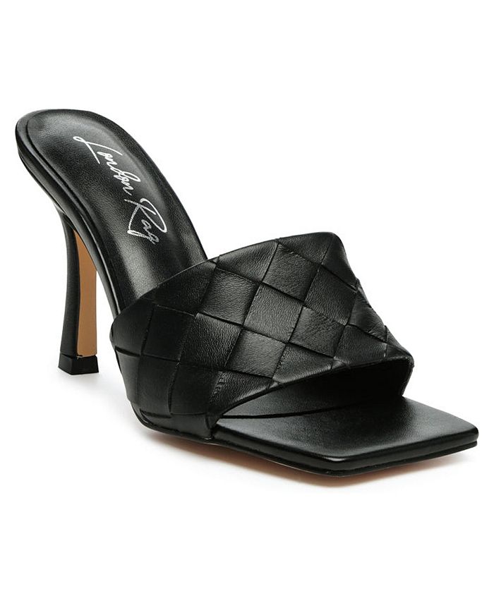 London Rag Carmen woven strap mid heel sandals - Macy's
