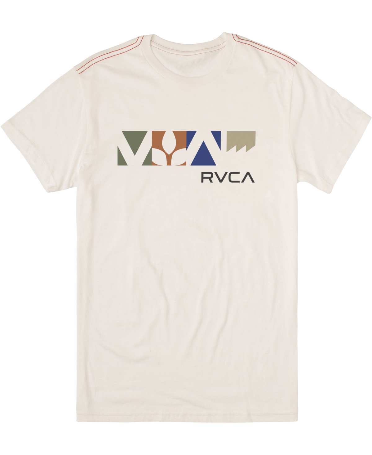 Shop Rvca Men's Primary Short Sleeve T-shirt In Antique White