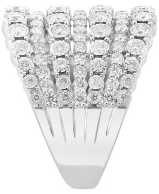 EFFY&reg; Diamond Multirow Ring (1-3/8 ct. t.w.) in 14k White Gold