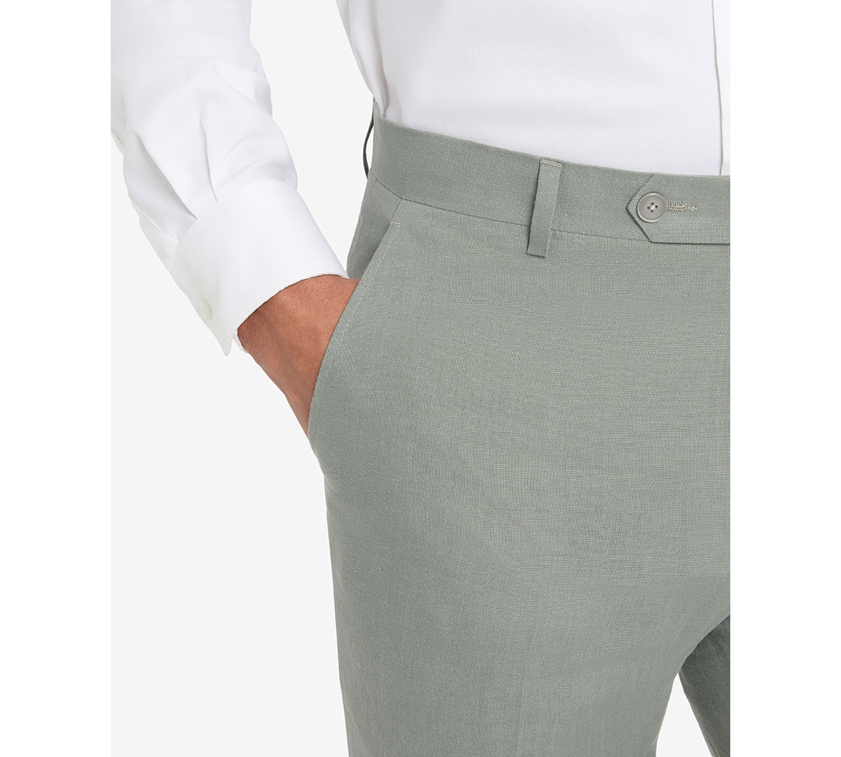 Tommy Hilfiger Men's Modern-fit Linen Pants In Sage