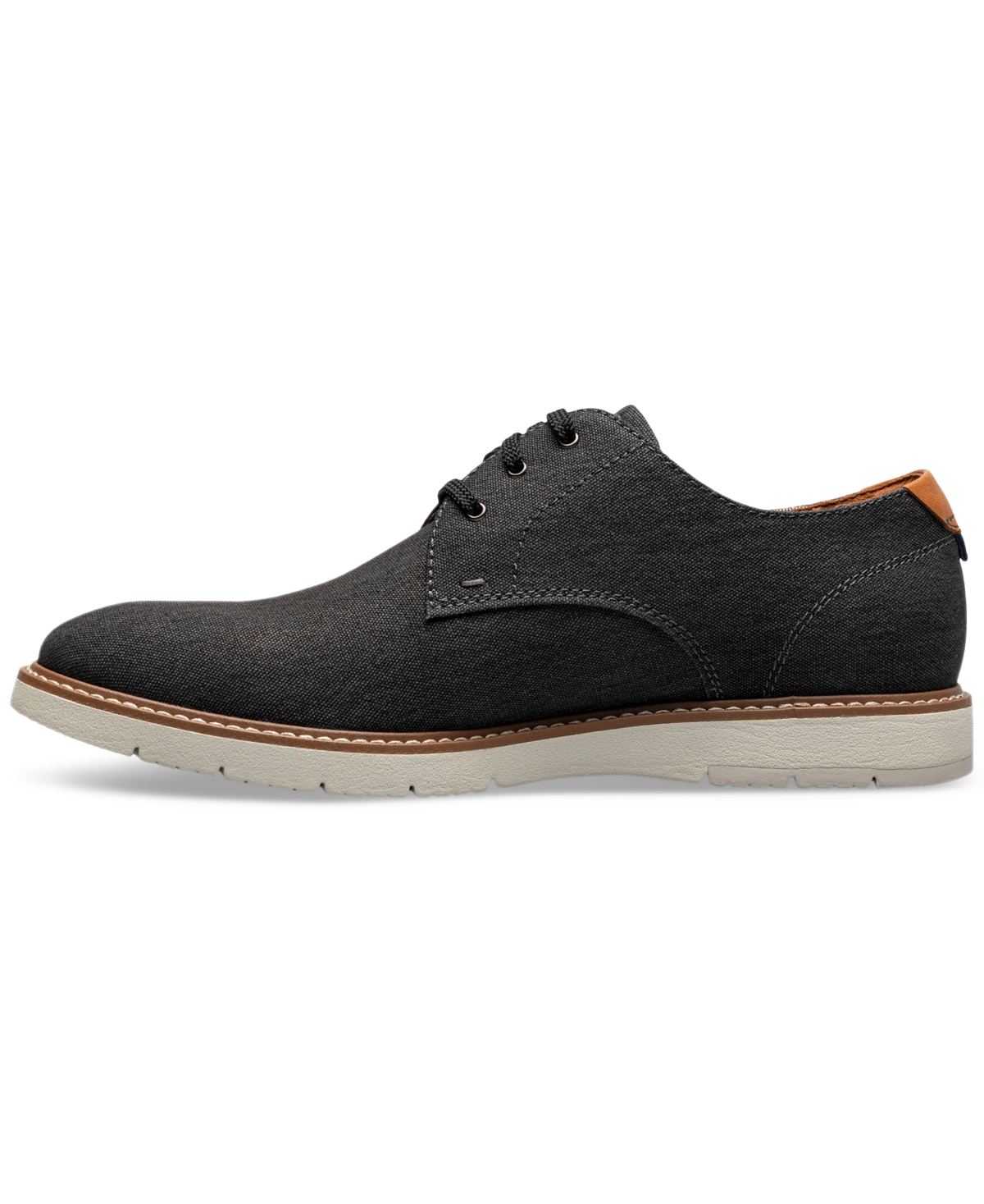 Shop Florsheim Men's Vibe Canvas Lace-up Plain Toe Oxford Shoes In Black