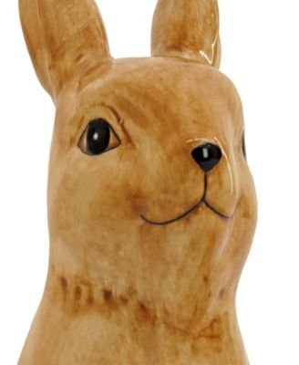 11" Ceramic Bunny with White Basket