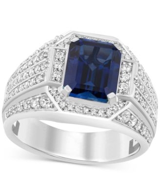 Men's Lab Created Ruby (4-1/6 ct. t.w.) & Lab-Created Diamond (1 ct. t.w.) Ring in 10k Gold