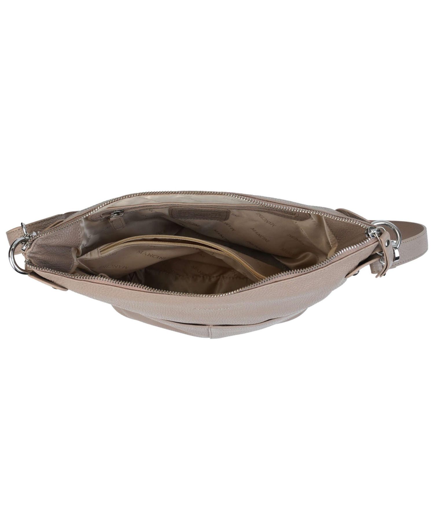 Pebbled Collection Susan Leather Crossbody Hobo Bag