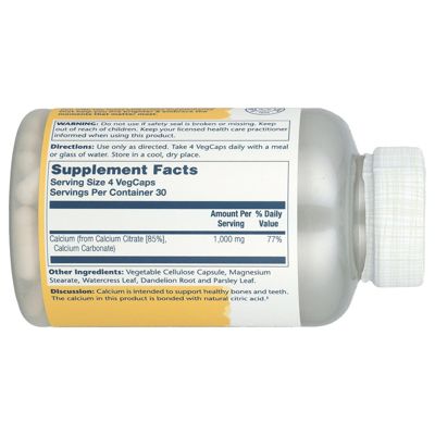 Calcium Citrate  -  120 VegCaps (250 mg per Capsule)