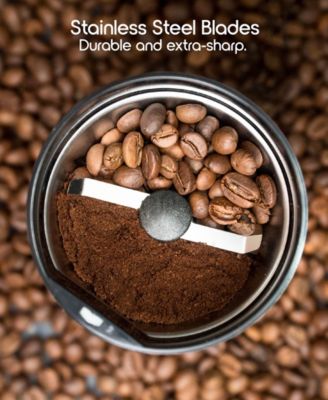 Puree Electric Coffee Grinder, One-Touch Spice, Herb, and Coffee Bean Grinder with Stainless Steel Blades&nbsp;