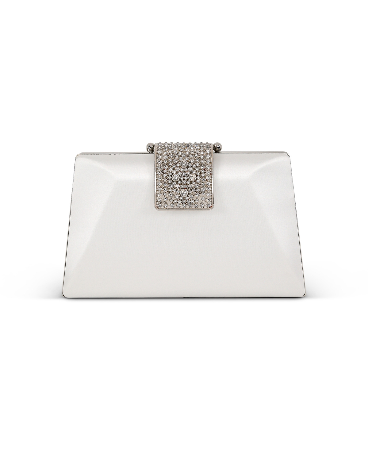 Woman's Amira Faceted Minaudiere - White