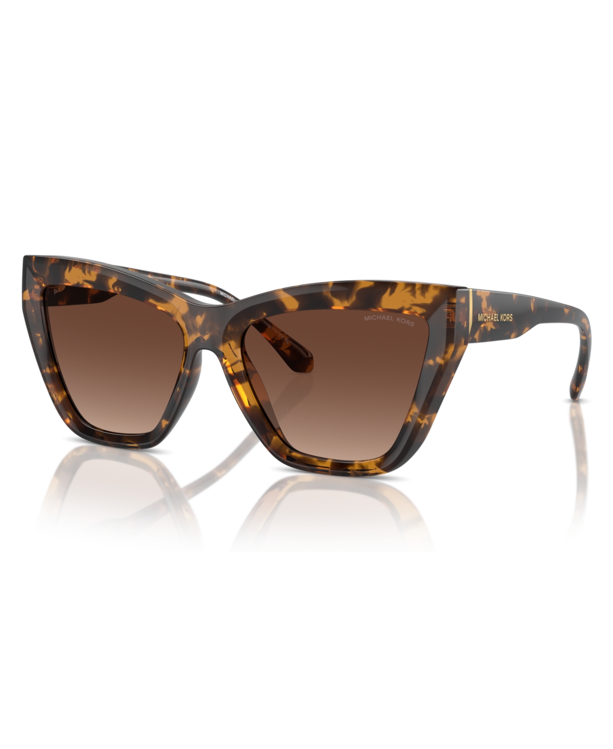 Shop Michael Kors Women's Polarized Sunglasses, Dubai Mk2211u In Dark Tortoise