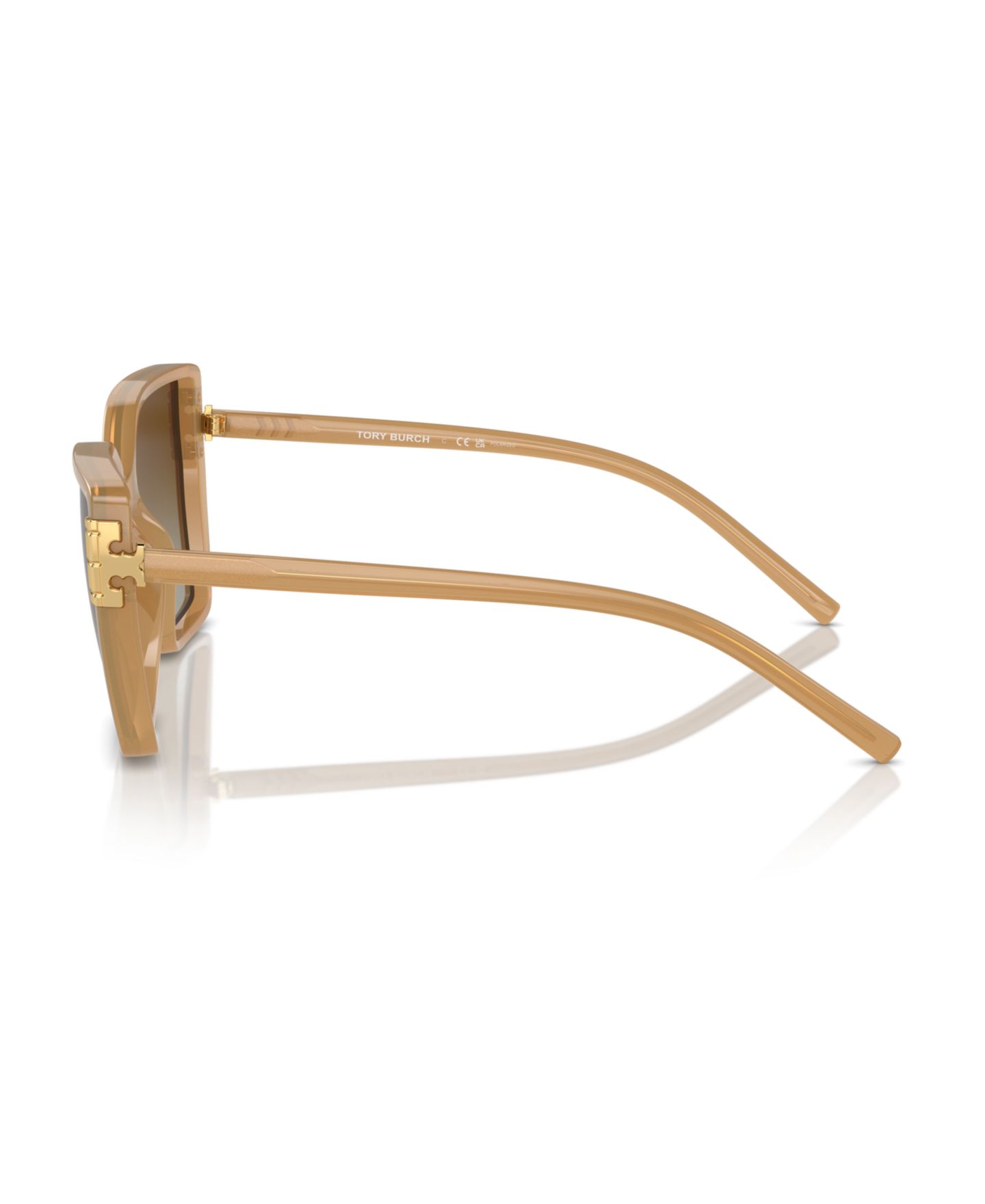 Женские солнцезащитные очки Tory Burch Polarized Sunglasses, Ty9076U, цвет: Коричневый — фото 2