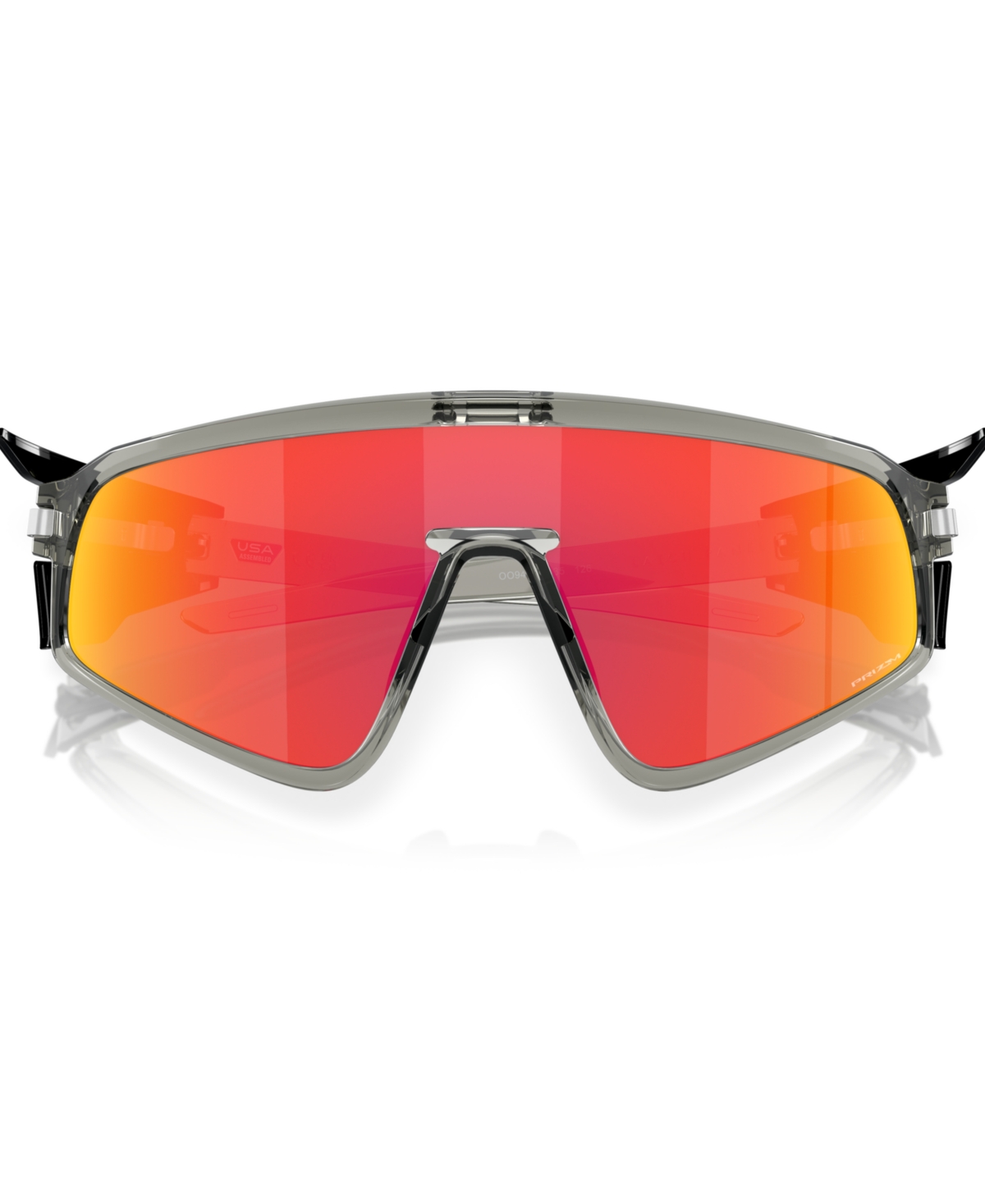 Oakley Latch Panel Rectangular Shield Sunglasses, 135mm In Grey