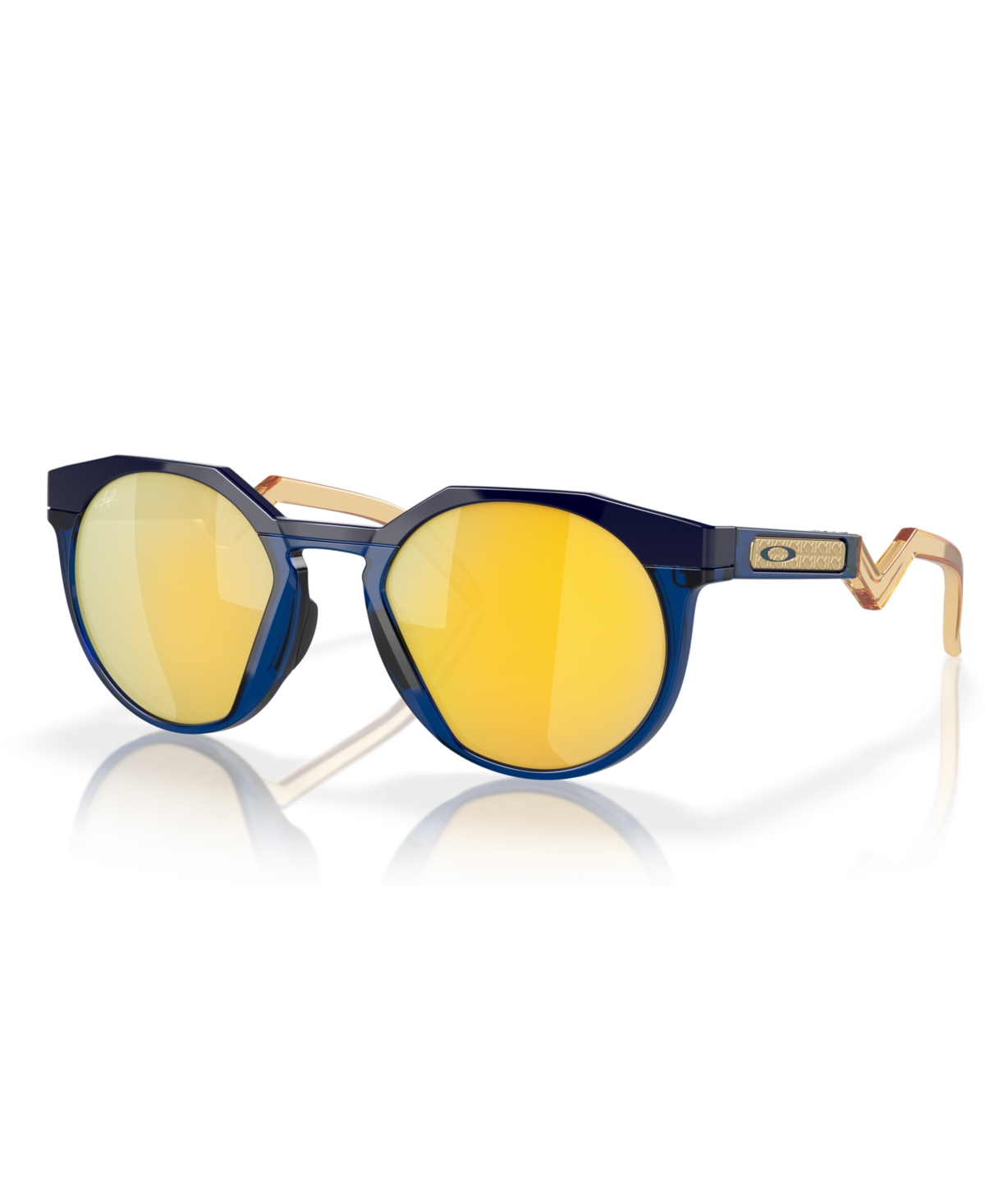 Shop Oakley Men's Polarized Sunglasses, Kylian Mbappa Signature Series Hstn Oo9242 In Navy,transparent Blue