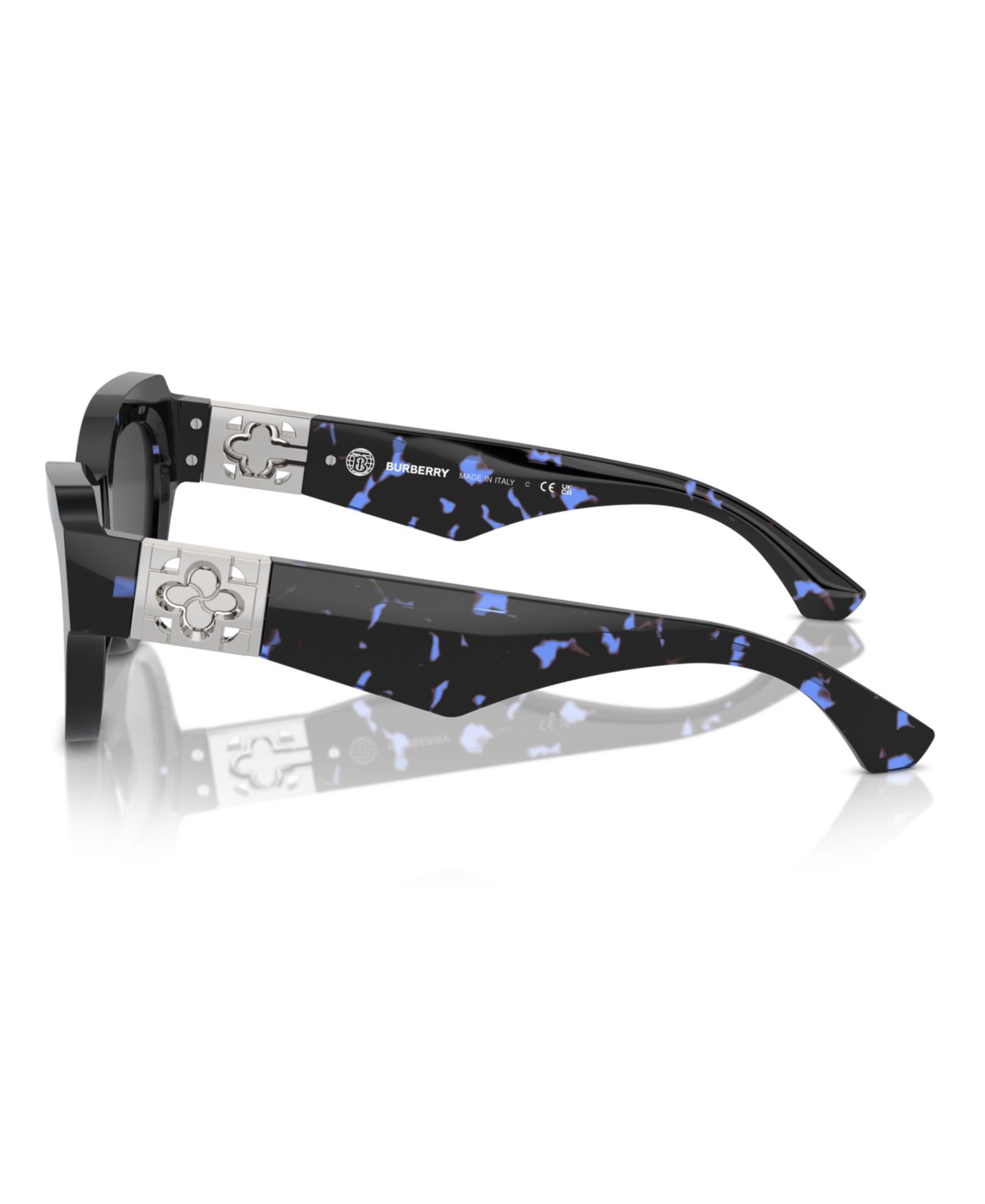Женские солнцезащитные очки Burberry Geometric Sunglasses BE4423, цвет: Синий — фото 4