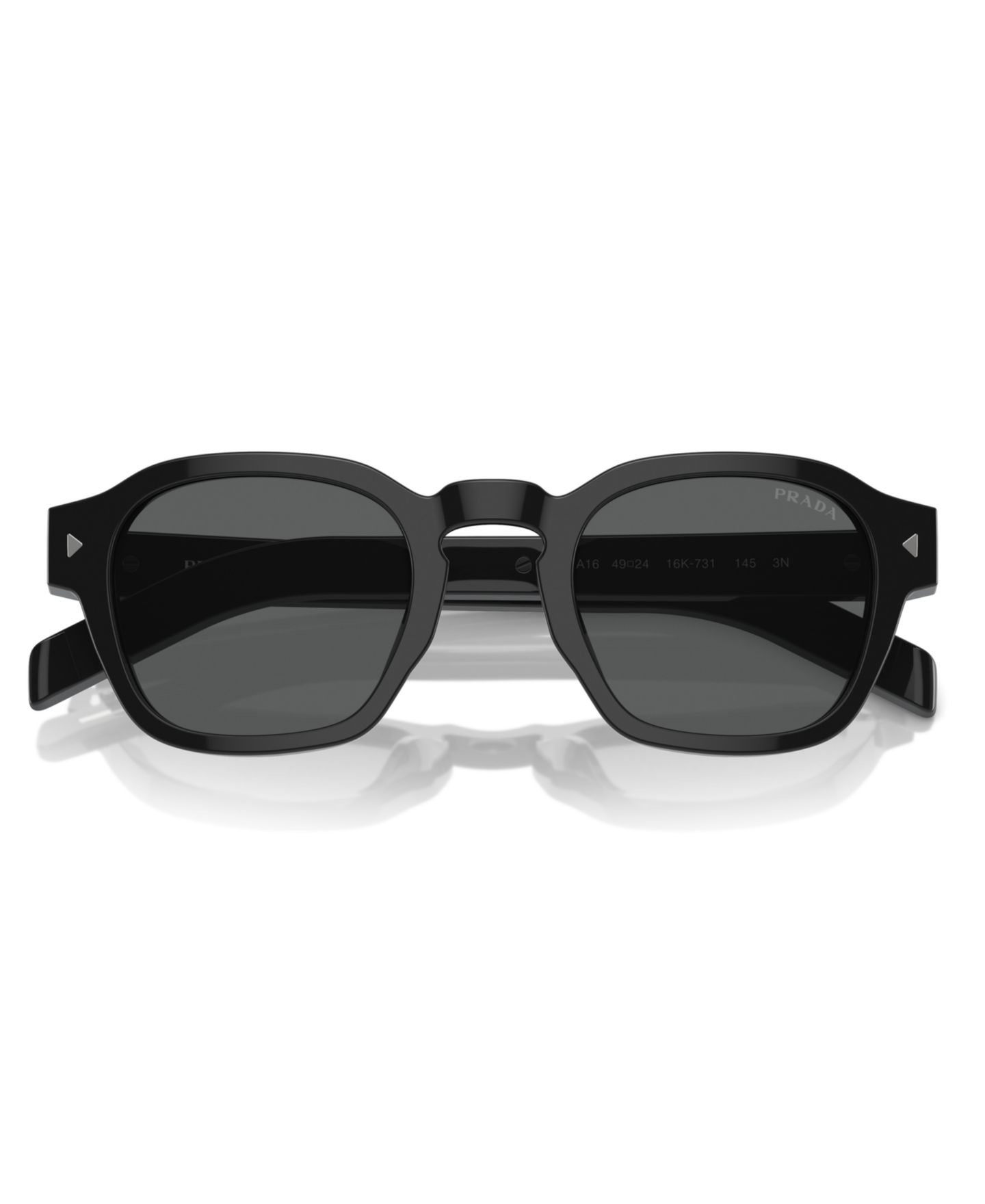 Женские солнцезащитные очки PRADA Round Sunglasses, PR A16S, цвет: Чёрный — фото 5